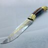 Подарочный нож «Золотой сокол» с позолоченным клинком из дамасской стали
