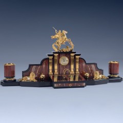 Письменный набор органайзер «Георгий Победоносец» из яшмы в подарок руководителю