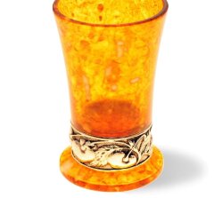 Стопка для водки из янтаря «Вишневый сад»