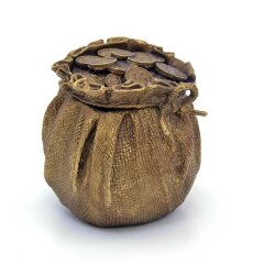 Бронзовая шкатулка «Денежный мешочек»