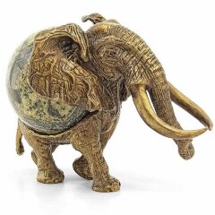Бронзовая статуэтка «Слон» из змеевика