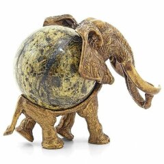 Бронзовая статуэтка «Слон» из змеевика