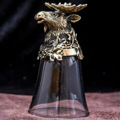 Подарочная стопка перевёртыш «Лось» из бронзы
