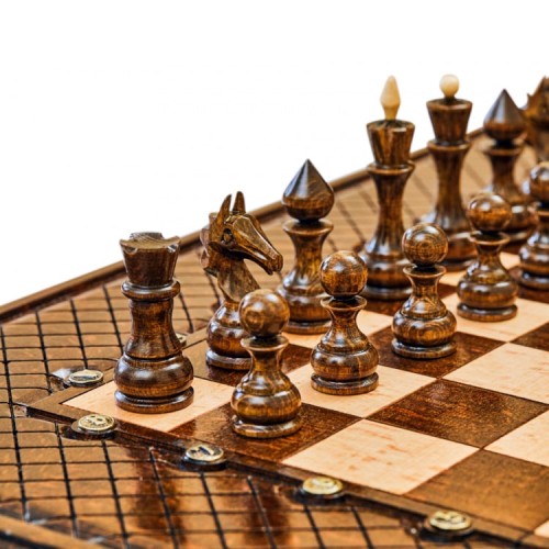 Резные шахматы «Эндшпиль» + нарды 50x50