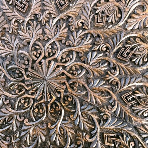 Деревянные резные нарды ручной работы «ORNAMENT»