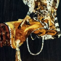 Подарочные нарды «Соколиная охота» из морёного дуба и янтарного камня