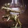 Подарочный бокал для коньяка «Стрелец» с объёмной фигуркой