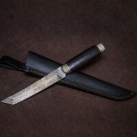 Японский нож «Танто» с клинком из дамасской стали