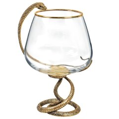 Праздничные бокалы для коньяка «Змея кобра» — символ года 2025