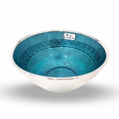 Бирюзовая чаша «Море Афины» для декора интерьера