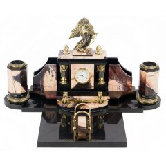 Настольный набор «Орлиная голова» из натурального камня яшма