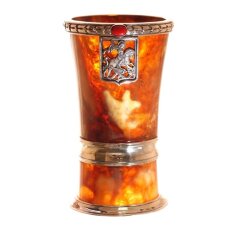 Стопка из янтаря для водки «Георгий Победоносец»