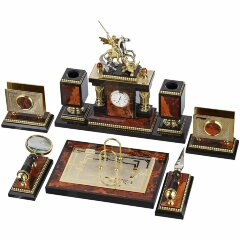 Настольный набор «Георгий Победоносец» (яшма)