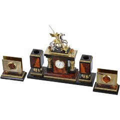 Настольный набор «Георгий Победоносец» (яшма)