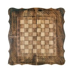 Резные шахматы нарды «Орнамент» 50x50