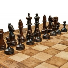Резные шахматы нарды «Орнамент» 50x50