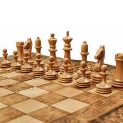 Резные шахматы нарды «Орнамент» 50x50