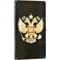 Подарочные нарды «Россия» из морёного дуба и янтаря