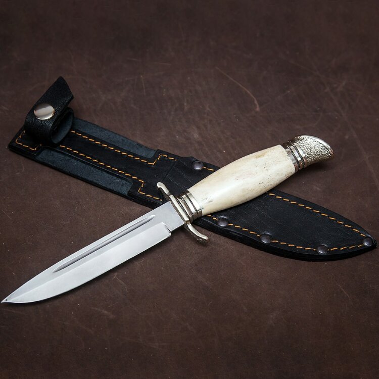 Подарочный нож финка «Капитан» с рукоятью из рога лося