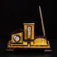 Настольный органайзер из янтаря «ELEGANT» для рабочего стола