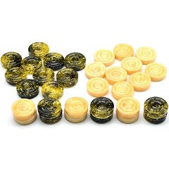 Фишки игральные «Нарды шашки» из янтаря