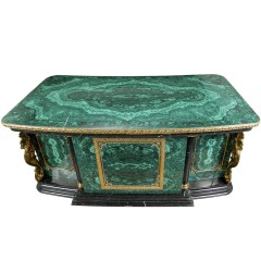 Письменный стол «Малахит» из натурального камня для кабинета