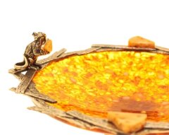 Блюдо из янтаря «Сырная тарелка»