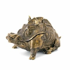 Бронзовая шкатулка «Кабан» для украшений