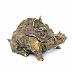 Бронзовая шкатулка «Кабан» для украшений