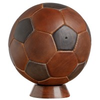 Подарочный футбольный мяч «World Cup 1970» из чёрно-коричневой кожи