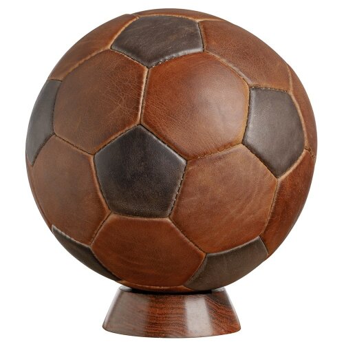 Подарочный футбольный мяч «World Cup 1970» из чёрно-коричневой кожи