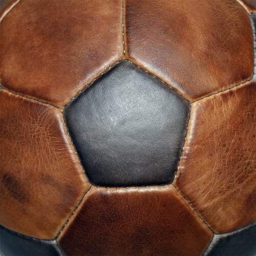 Подарочный футбольный мяч «World Cup 1970» из чёрно-коричневой кожи