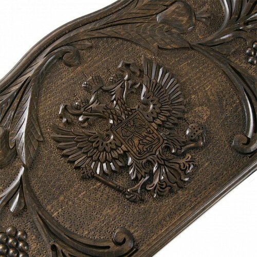 Резной ломберный стол для игры в нарды «Россия»