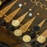 Резной ломберный стол для игры в нарды «Россия»
