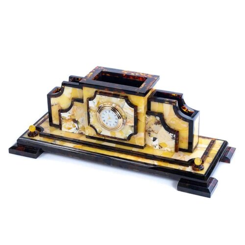 Настольный органайзер из янтаря «CLASSIC» для рабочего стола