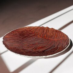 Декоративное блюдо «Бронзовый леопард» для интерьера дома