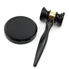 Сувенир настольный «Судейский молоток» из камня обсидиан в подарок судье