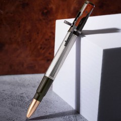 Ручка шариковая «Автомат» (серебро) мужчине на 23 февраля