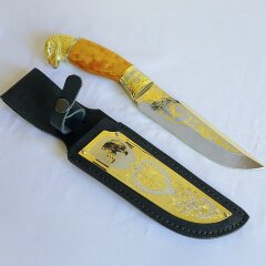 Сувенирный нож «Дикий орел» с фигуркой птицы на рукояти