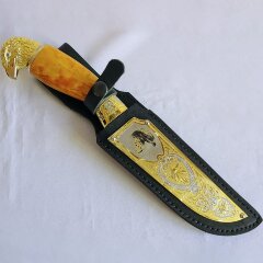 Сувенирный нож «Дикий орел» с фигуркой птицы на рукояти