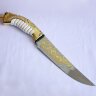 Коллекционный нож «Султан» с белой рукоятью в позолоченных ножнах