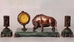 Письменный набор «Кабан» (змеевик)