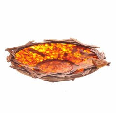 Блюдце из янтаря «Сырное»