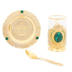 Чайный набор «Корона» (малахит)