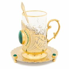 Чайный набор «Корона» (малахит)