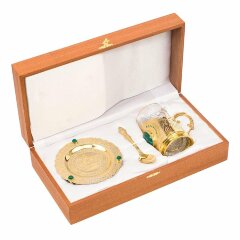 Чайный набор «Корона» (малахит)