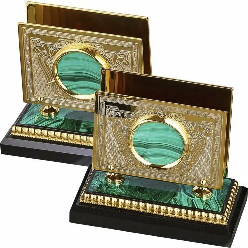 Настольный набор «Георгий Победоносец» (малахит)