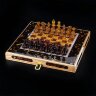Складной шахматный ларец «Европа» с фигурами из янтаря