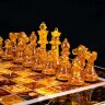 Складной шахматный ларец «Европа» с фигурами из янтаря