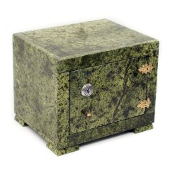 Декоративный сейф из камня змеевик «Классик» для хранения документов